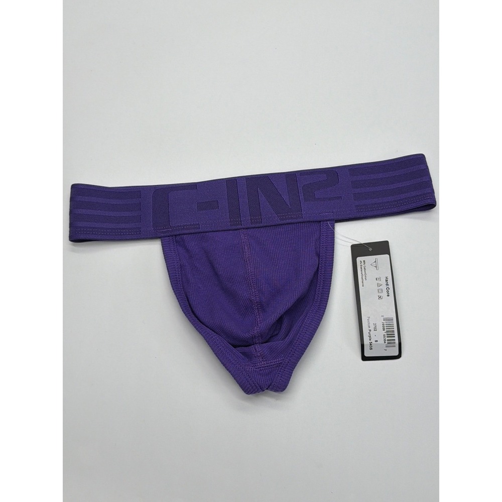 C-IN2 Mens Hard Core Jockstrap Paxton Purple 2702 Cotton Ribbed Supporter Small